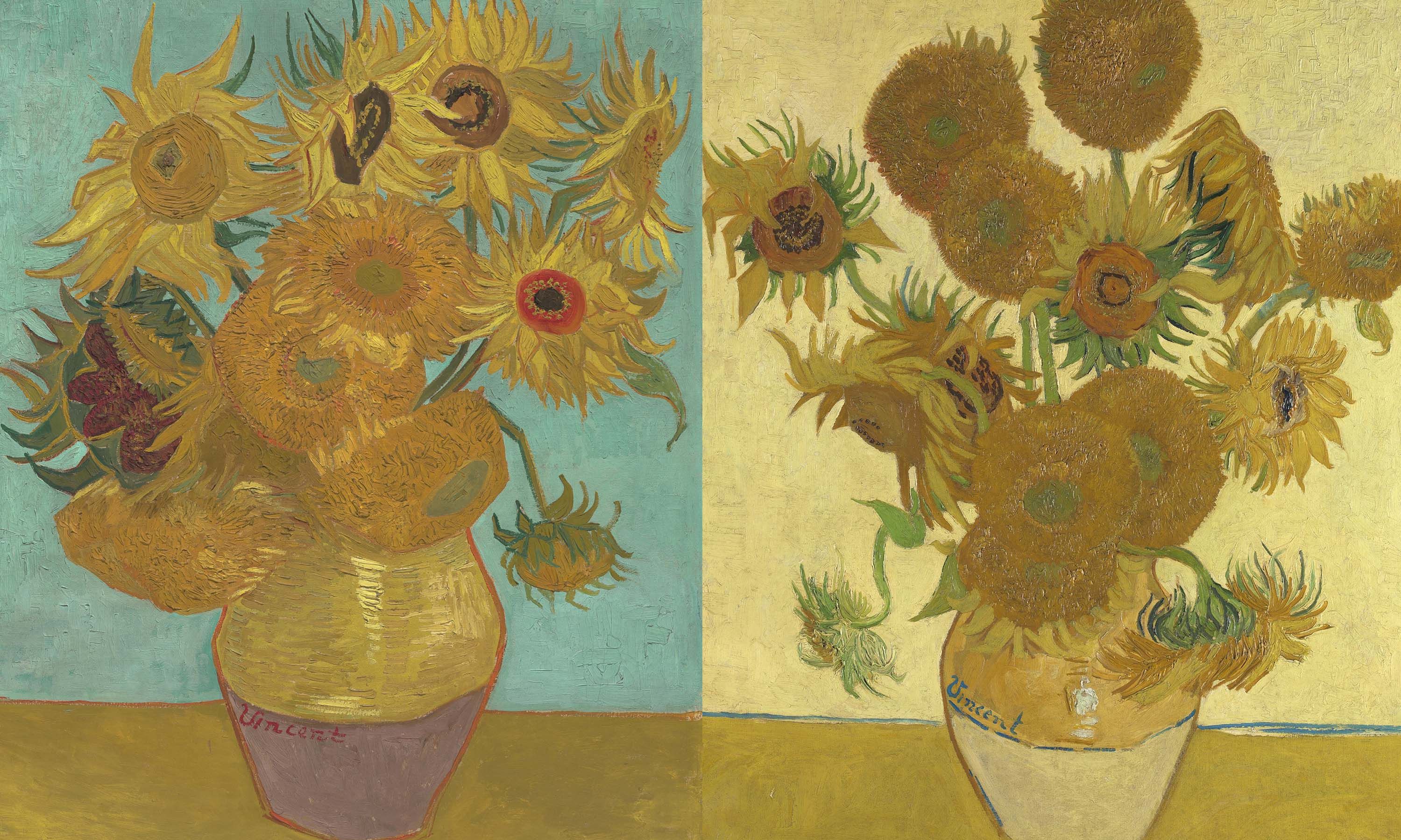 Van Gogh's Sunflowers: A Symphony in Blue and Yellow